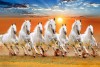 A Sunrise With Seven Running Horses Painting vastu