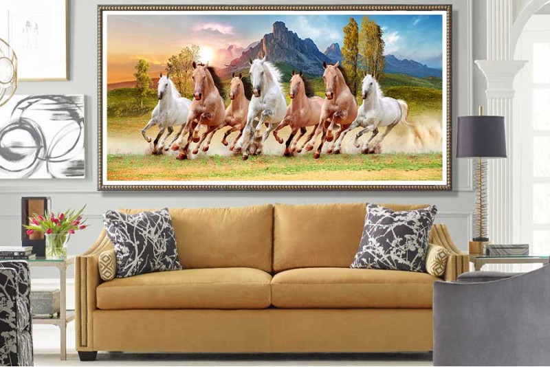 Seven Horses Painting Direction According to Vastu Shastra left
