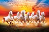 053 Seven Running horses Vastu Painting Beautiful 7 horses R