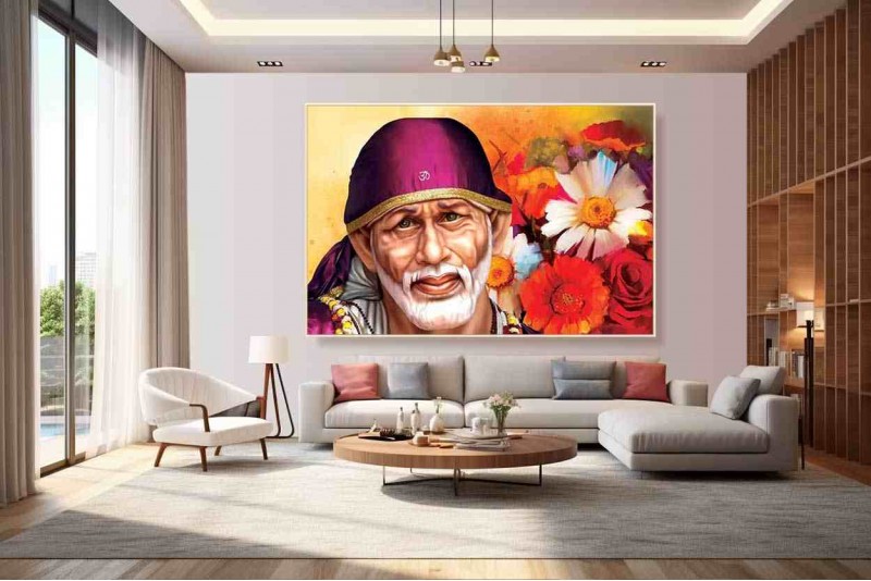 Shirdi sai baba paintings on canvas best sai baba painting 30L