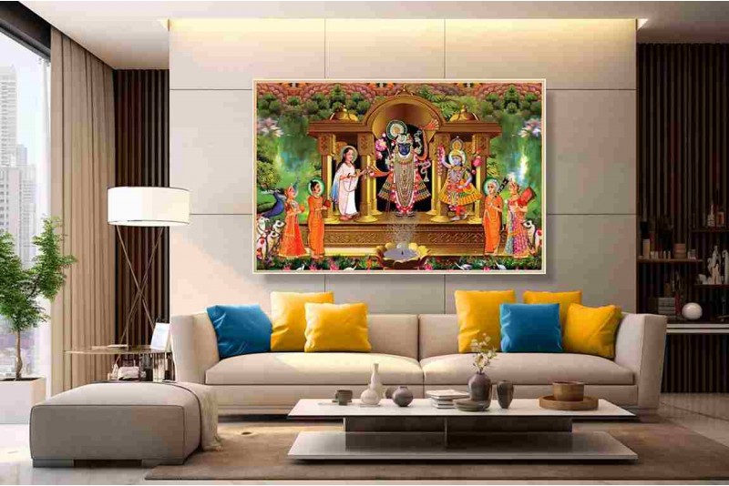 Best Srinathji Yamunaji Mahaprabhuji Painting On canvas