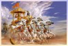 5 horse chariot sri krishna arjun mahabharat paintings