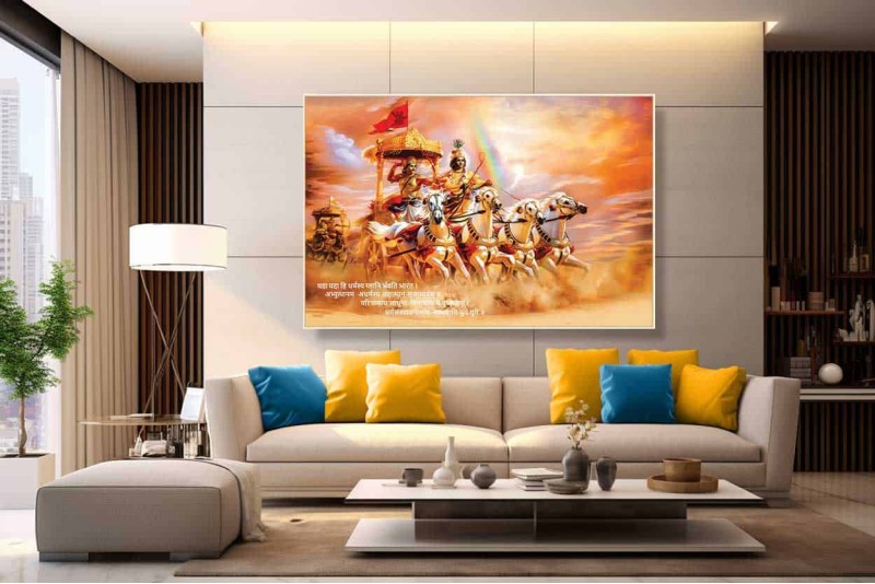 Sri Krishna Arjun Mahabharat Painting best gita painting 20