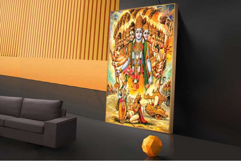 best Sri Krishna arjun painting Krishna Reveals Vishwaroop 1L