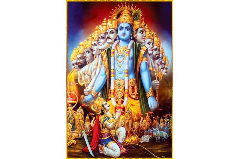 best Sri Krishna arjun painting Krishna Reveals Vishwaroop 2L