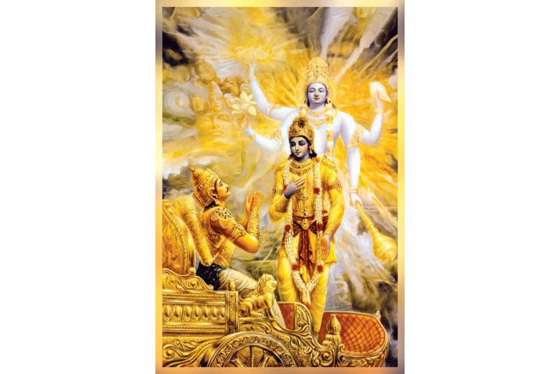 Shri krishna virat swaroop Sri Krishna Arjuna Painting L