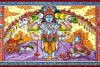 Shri krishna virat swaroop Sri Krishna Arjuna Mural Painting Canvas L