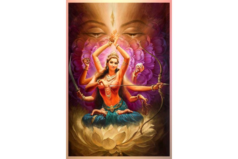 Tara Painting On Canvas Meditating Pravita Tara M