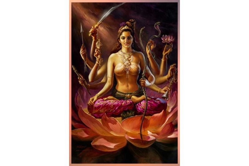 Tara Painting On Canvas Meditating Kanaka Vana Tara M