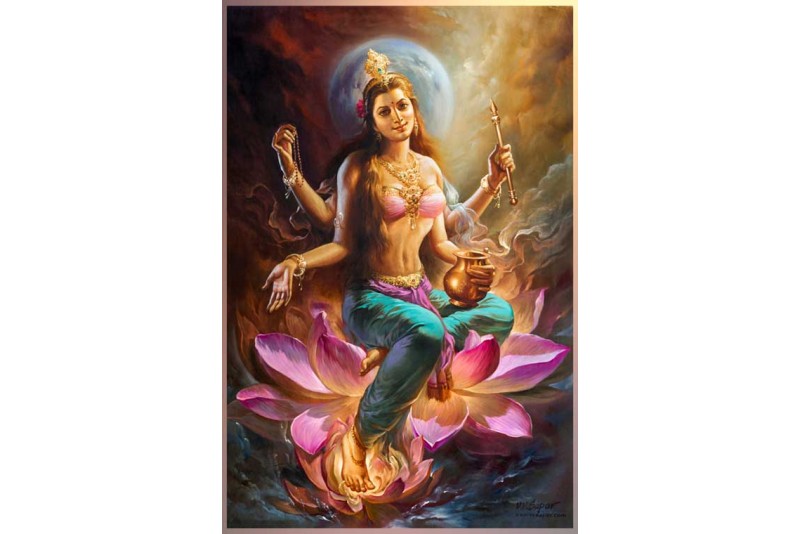 Tara Painting On Canvas Meditating Usnisa Vijaya Tara L