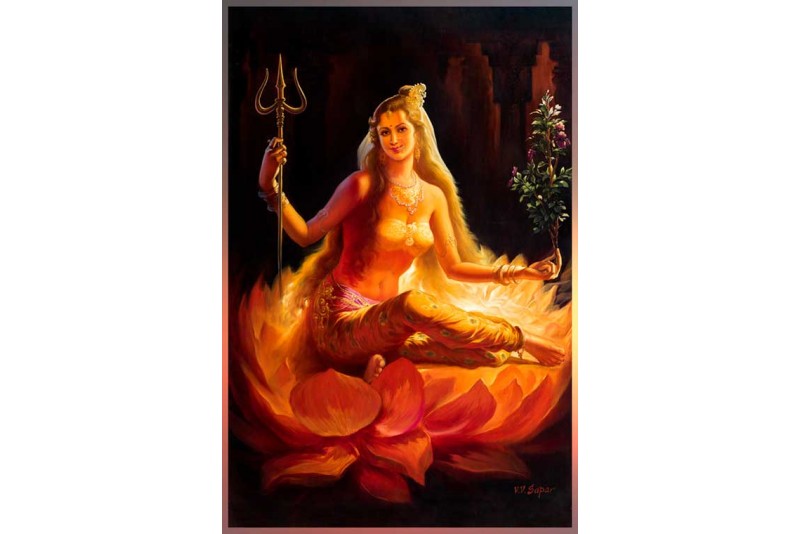 Tara Painting on canvas Raga Nisudana Tara L